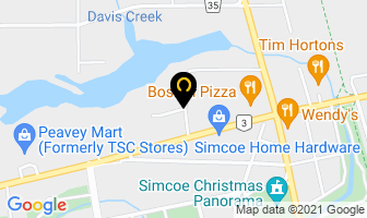 Norfolk Condominium Corporation No 5 in Simcoe map