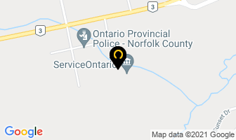 Norfolk Law Association in Simcoe map
