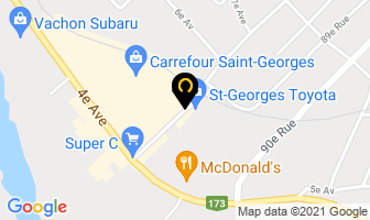 Normand Nadeau Communications in Saint-Georges map
