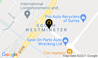 North American Pipe & Steel Ltd in Surrey map