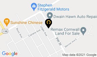 North End Auto Sales in Cornwall map
