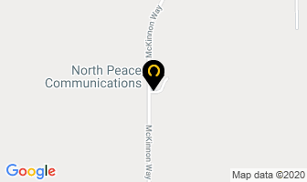 North Peace Communications Ltd in Dawson Creek map