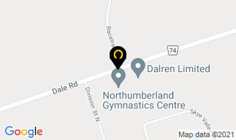 North Unberland Gymnastic in Cobourg map