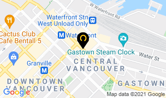 North West Cruiseship Assn in Vancouver map