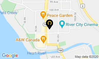 Northern Air Charter in Peace River map