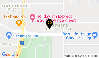 Northern Lights Casino in Prince Albert map