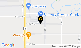 Northern Mountain Water Ltd in Dawson Creek map