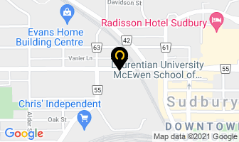 Northern Youth Services in Sudbury map