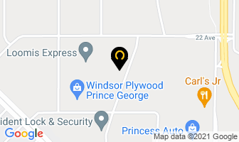 Northway Glass Inc in Prince George map