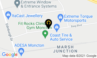 Northwood In Home Services in Moncton map