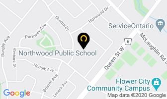 Northwood Public School in Brampton map