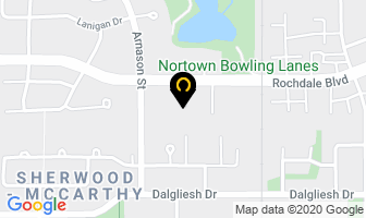 Nortown Bowling Lanes in Regina map