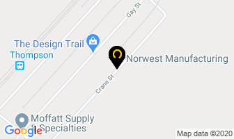 Norwest Manufacturing in Thompson map