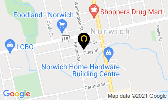 Norwich Public Library in Stouffville map