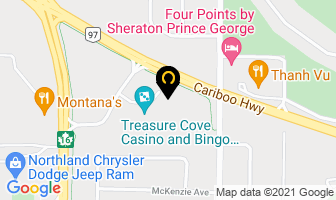 Nu Spa At Treasure Cove in Prince George map