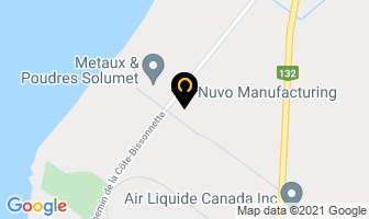 Nuvo Manufacturing in Varennes map