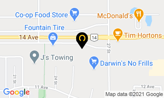 O J's Leisure Products in Wainwright map