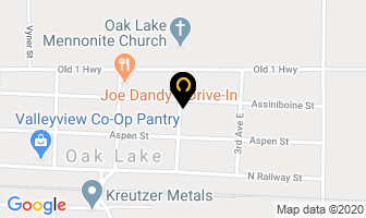 Oak Lake Community School in Oak Lake map