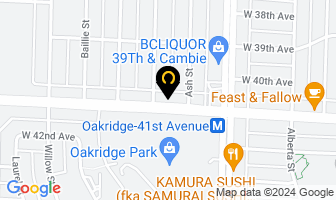 Oakridge Massage Therapy in Vancouver map