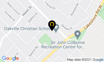 Oakville Christian School in Burlington map