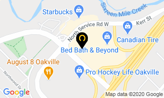 Oakville Orthodontics in Burlington map