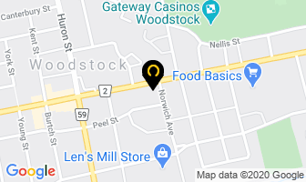 Oasis Steakhouse in Woodstock map