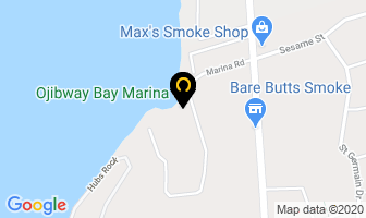 Ojibway Bay Marina in Orillia map
