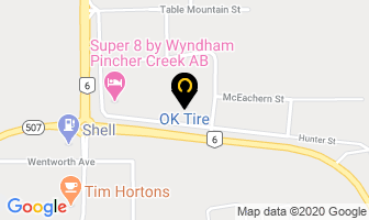 Ok Tire in Pincher Creek map