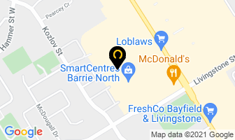 Old Navy in Barrie map