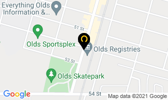 Olds Eyecare Clinic in Olds map