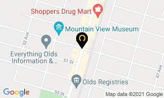 Olds Seed Processing Co-Op Ltd in Olds map