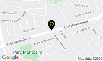 Omega Driving School in Laval map