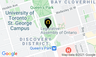 Ont Govt Leg Assembly in Orillia map