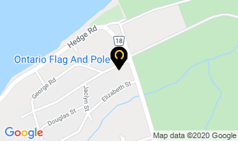 Ontario Flag And Pole in Amqui map