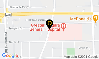 Ontario Nurses Association in Niagara Falls map