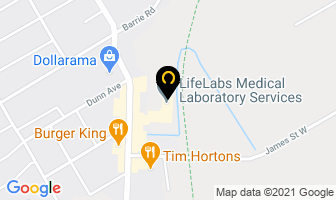 Ontario Nurses Association in Orillia map