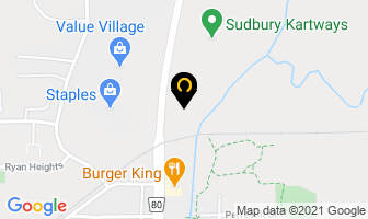 Ontario Nurses' Association in Sudbury map