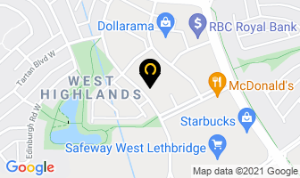Optiks International Optometrist in Lethbridge map