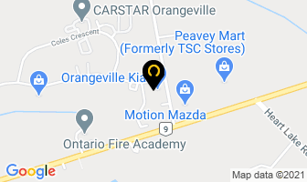 Orangeville Kia in Orangeville map