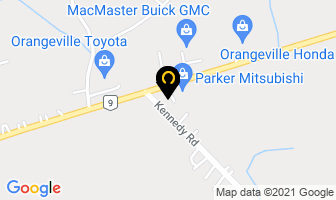 Orangeville Mitsubishi in Caledon map
