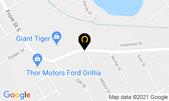 Orchard Gate Gas Bar in Orillia map