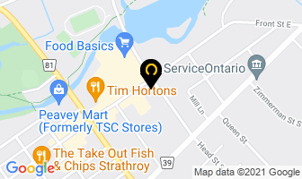 Orr Cleaners in Strathroy map
