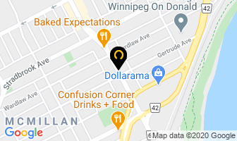 Osborne Village Ink in Winnipeg map