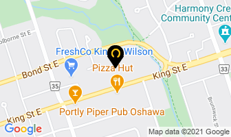Oshawa Cleaners in Oshawa map