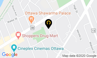 Ouellette Christian in Ottawa map
