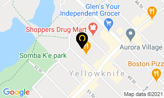 Overlander Sports in Yellowknife map