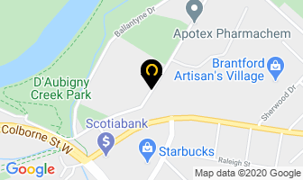 Owens Corning in Brantford map