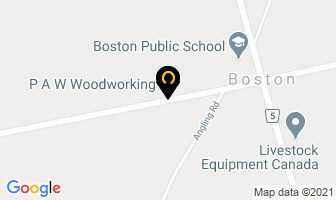 P A W Woodworking in Norfolk County map