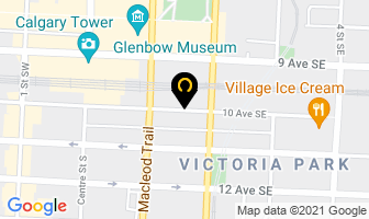 P R W Financial in Calgary map