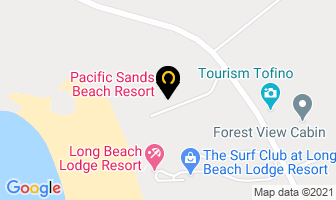 Pacific Sands Beach Resort in Tofino map